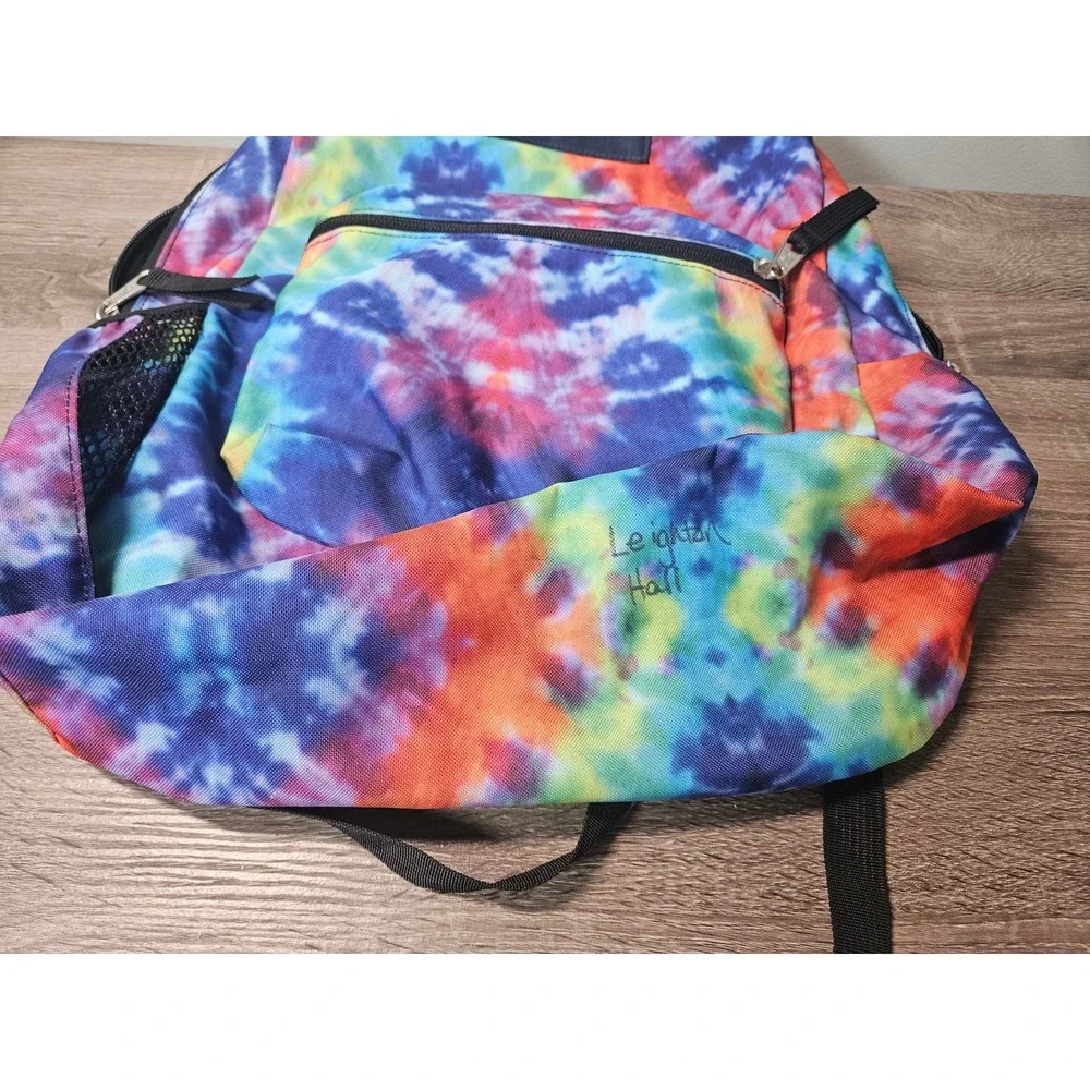 JanSport Cross Town Backpack Tie Dye Multi Color School Travel Bag JS0A47LW